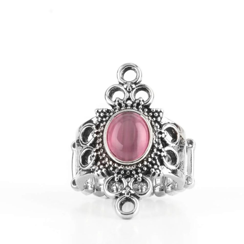 Paparazzi Jewelry Accessories - Mystical Mystique - Pink Ring - Vintage - Picture 4 of 4